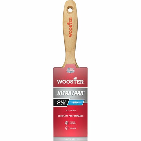 WOOSTER 2-1/2" Varnish Paint Brush, Nylon/Polyester Bristle, Wood Handle 4176-2 1/2